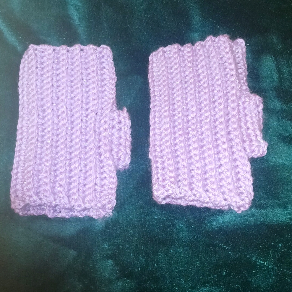 Crochet fingerless gloves homemade